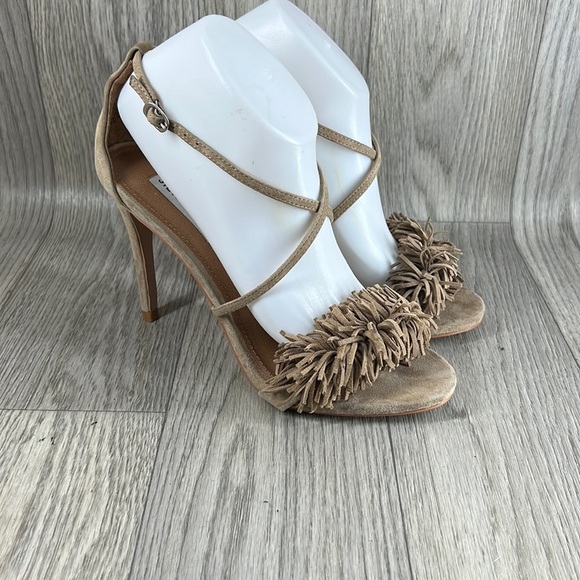 Steve Madden Fiorela Fringed Suede Sandals - Picture 1 of 12